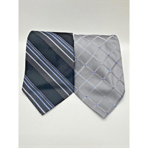 Merona Apt. 9 Blue Gray Silver Tie Bundle EUC - Picture 1 of 5